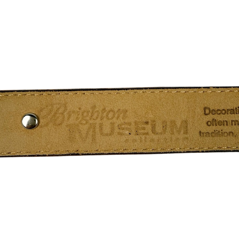 Vintage 1996 Brighton Museum Collection Brown‎ Leather Golden Coin Belt Large - Picture 8 of 13